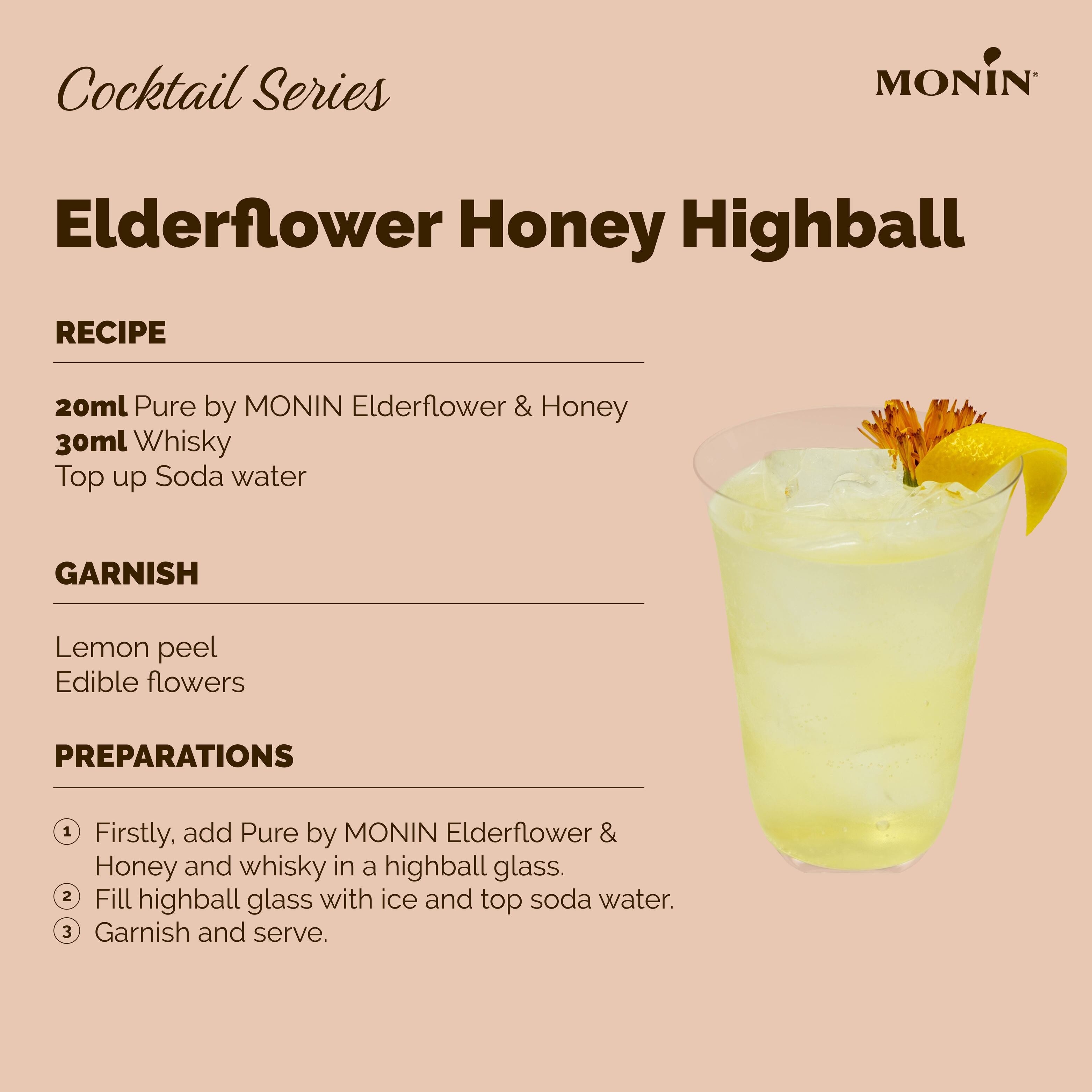 PURE by MONIN Elderflower & Honey