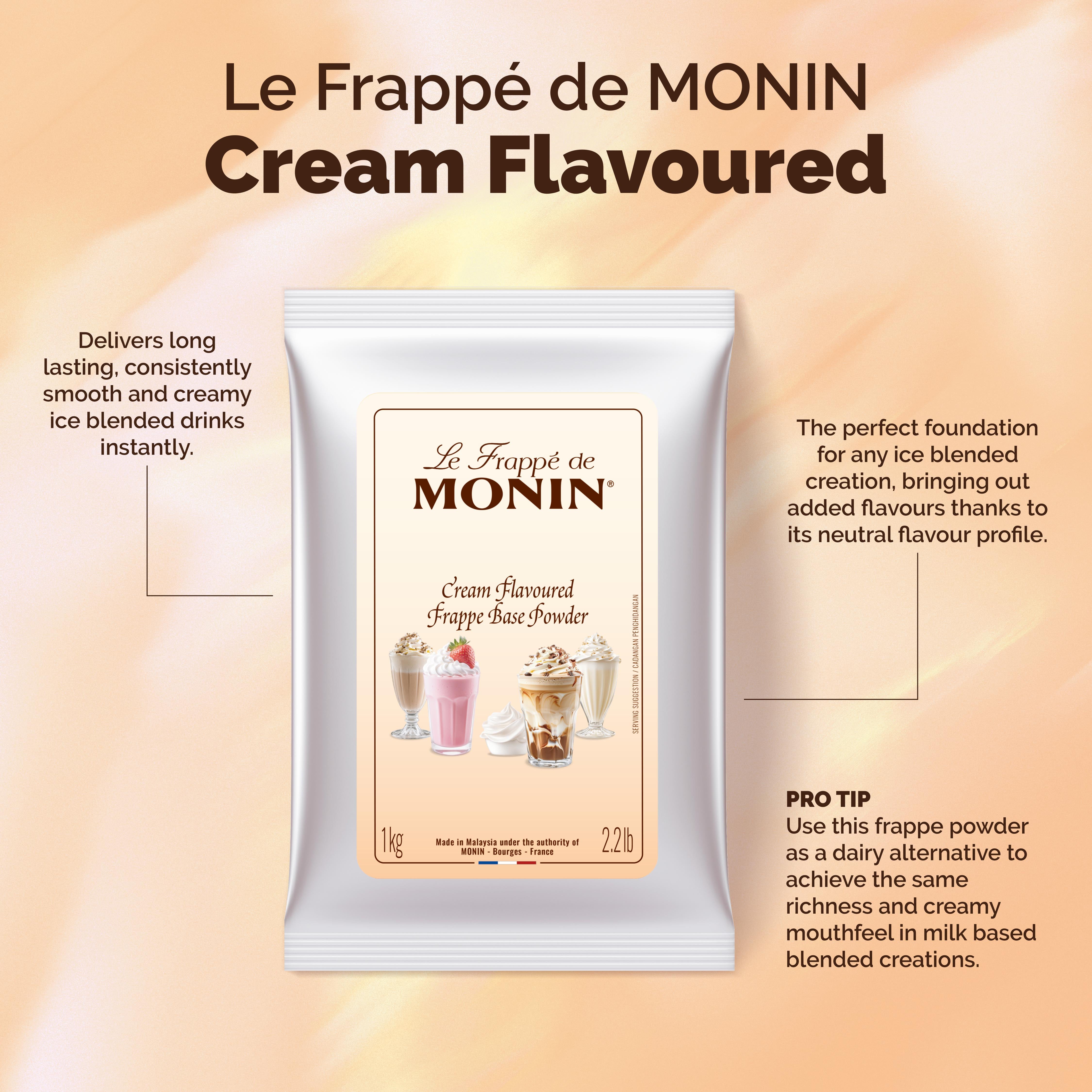MONIN Cream Flavoured Frappe 1KG
