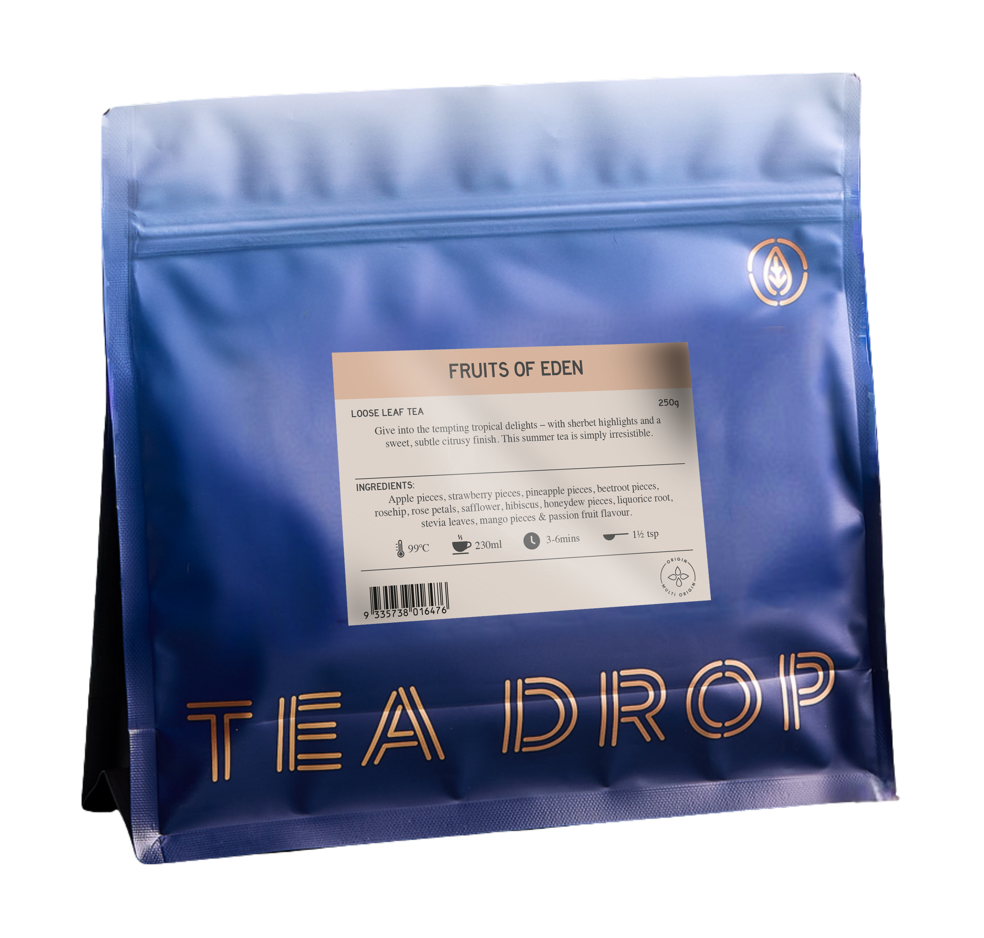 TEA DROP SS LLT FRUITS OF EDEN TEA 250GM