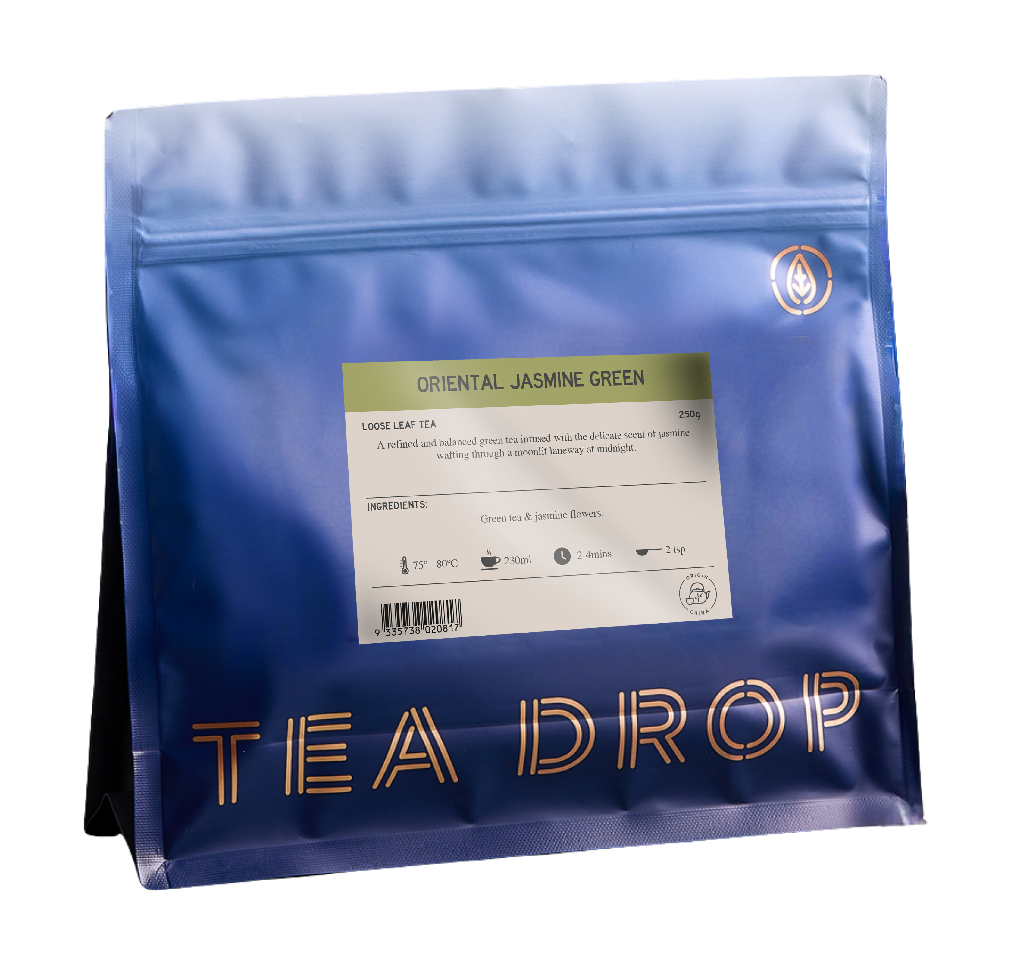 TEA DROP SS LLT ORIENTAL JASMINE GREEN TEA 250GM