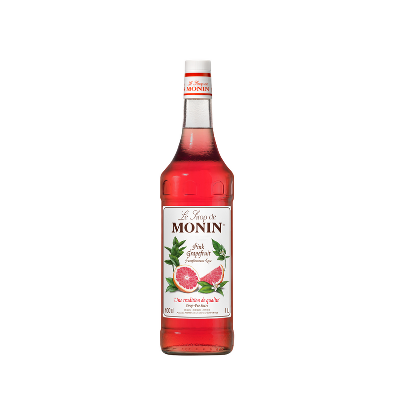 MONIN GLASS PREMIUM SYRUP PINK GRAPEFRUIT 1LT