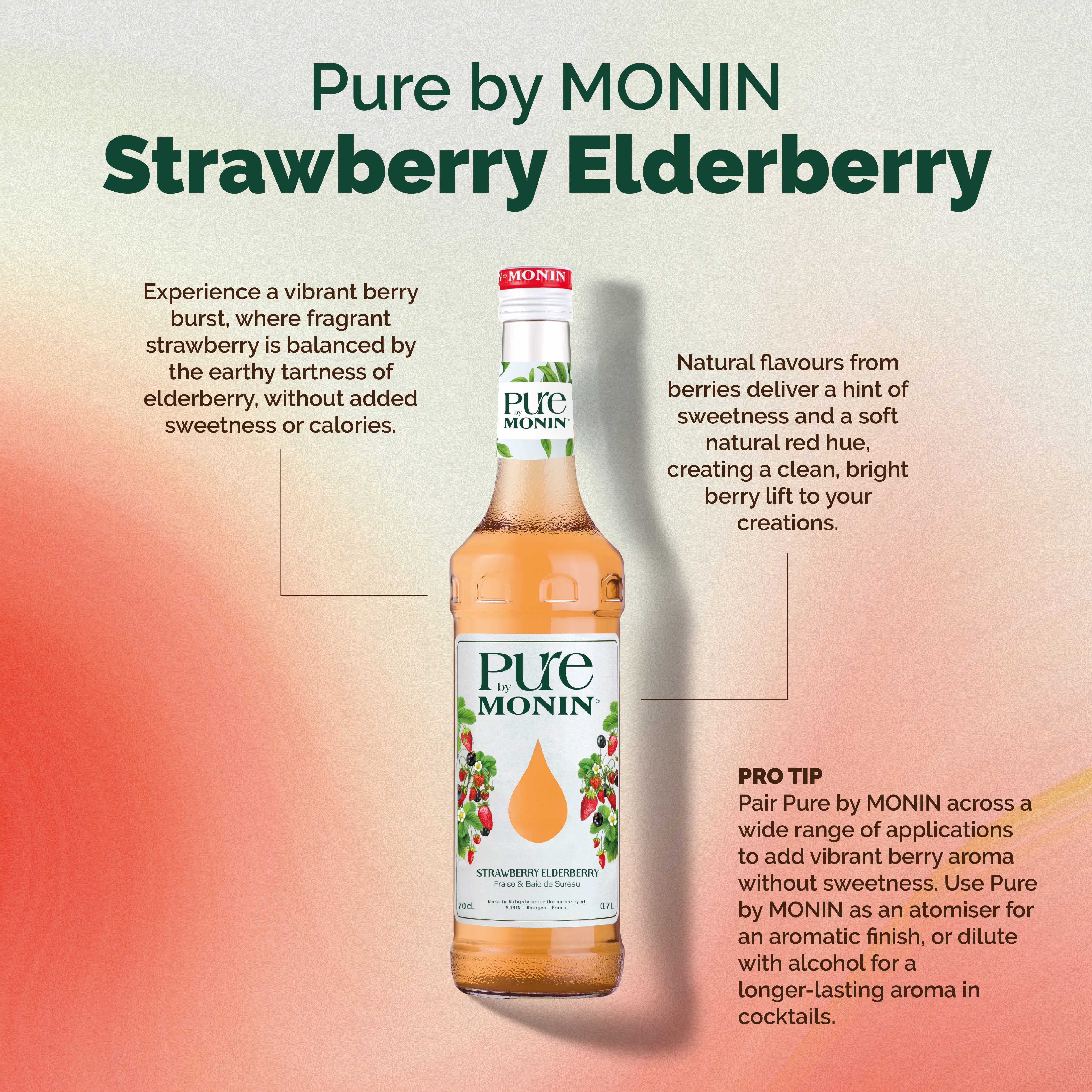 PURE by MONIN Strawberry Elderberry