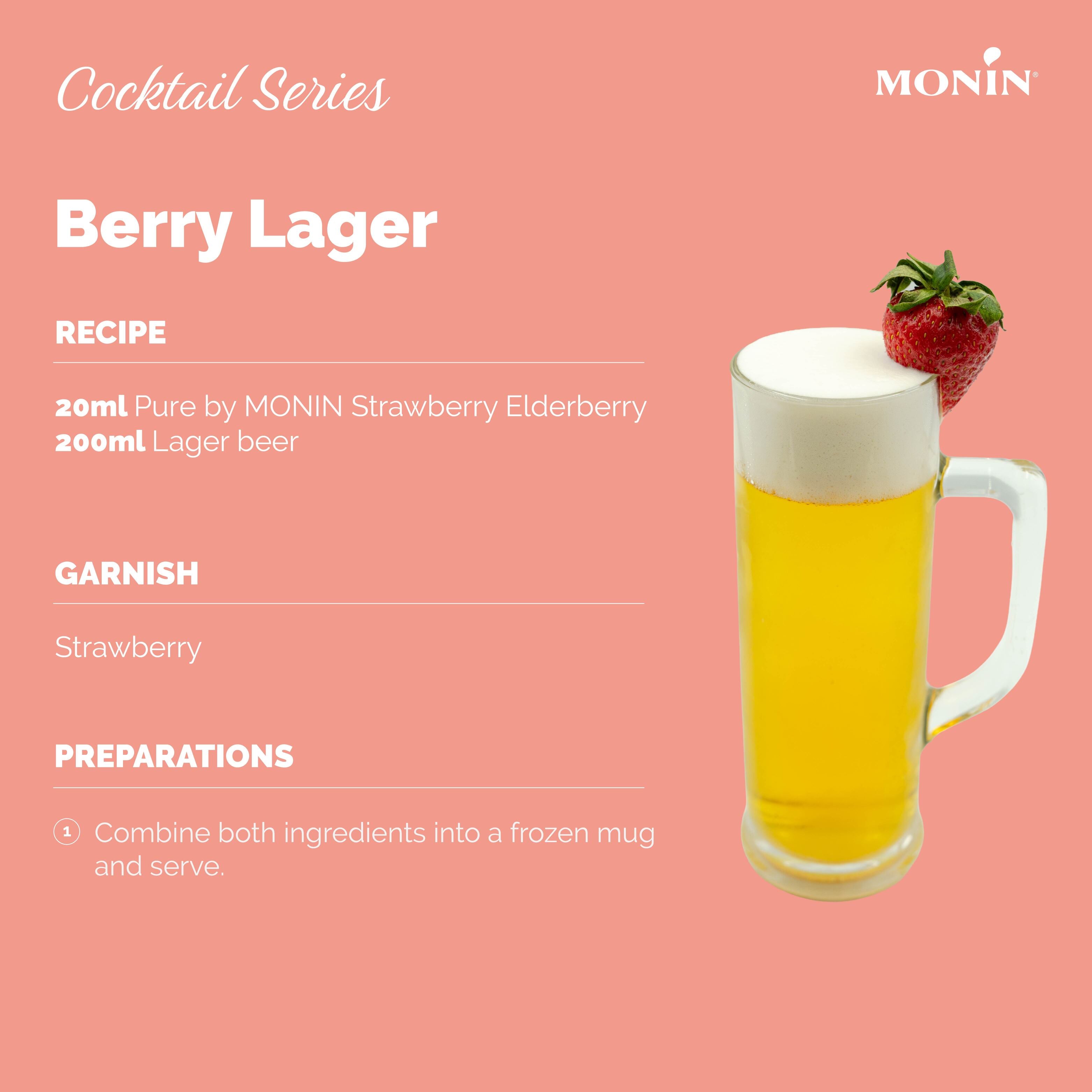 PURE by MONIN Strawberry Elderberry