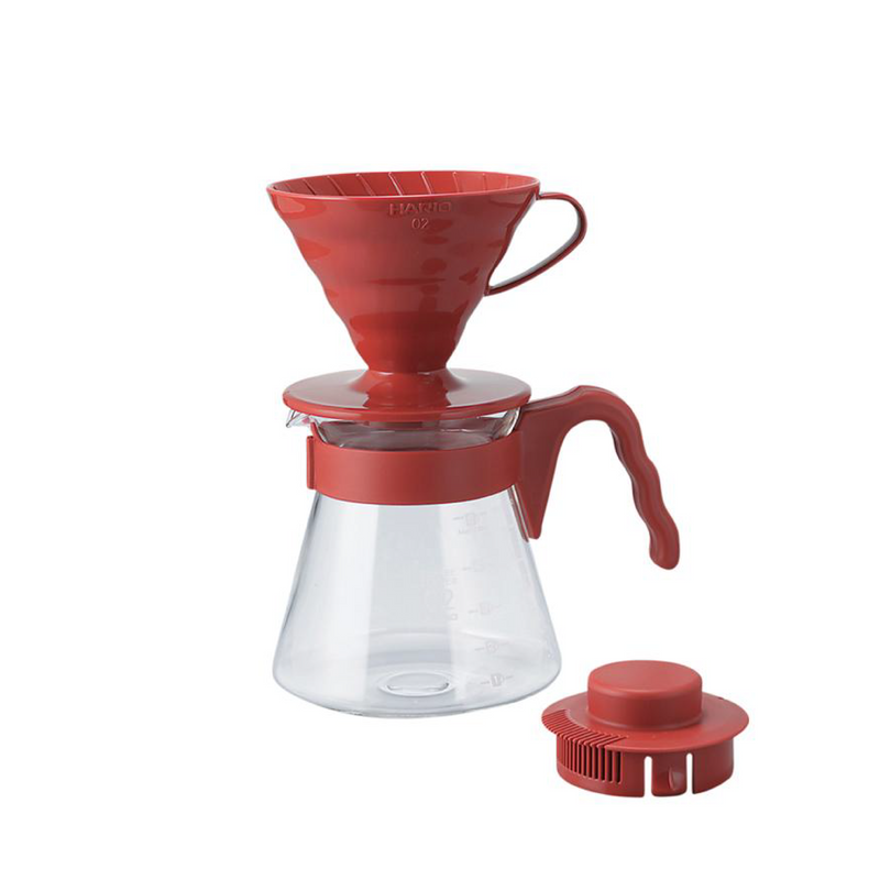 HARIO V60 02 PLASTIC DRIP SET 02 (RED)