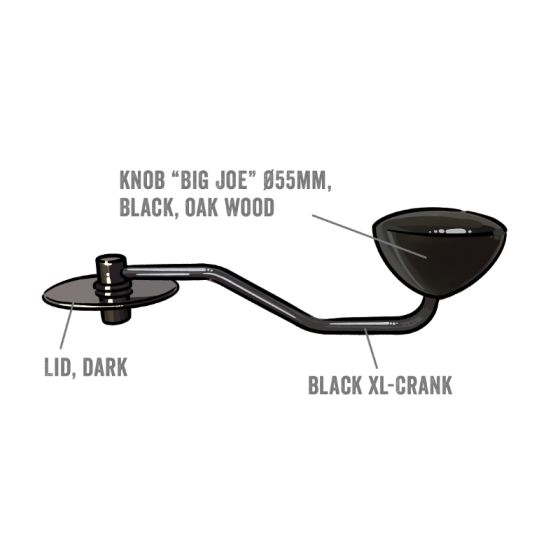 COMANDANTE SINGLE XL CRANK WITH KNOB (BLACK)