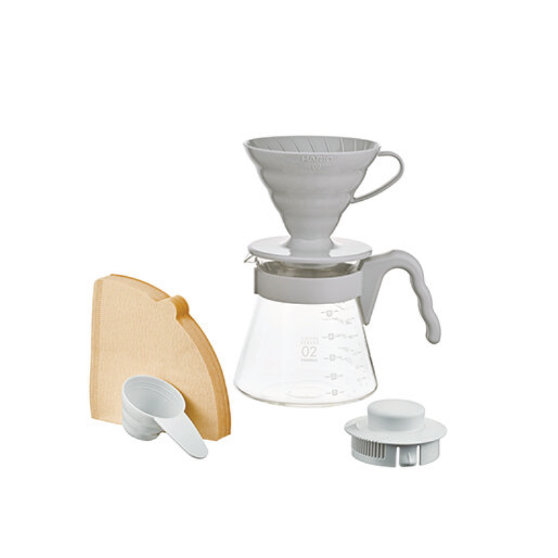 HARIO V60 COFFEE DRIPPER SET 02 GREY