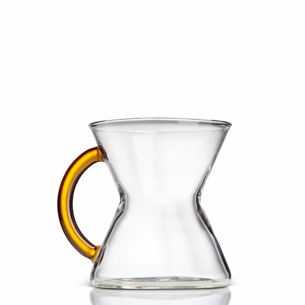 CHEMEX HANDBLOWN GLASS COFFEE MUG GOLD HANDLE