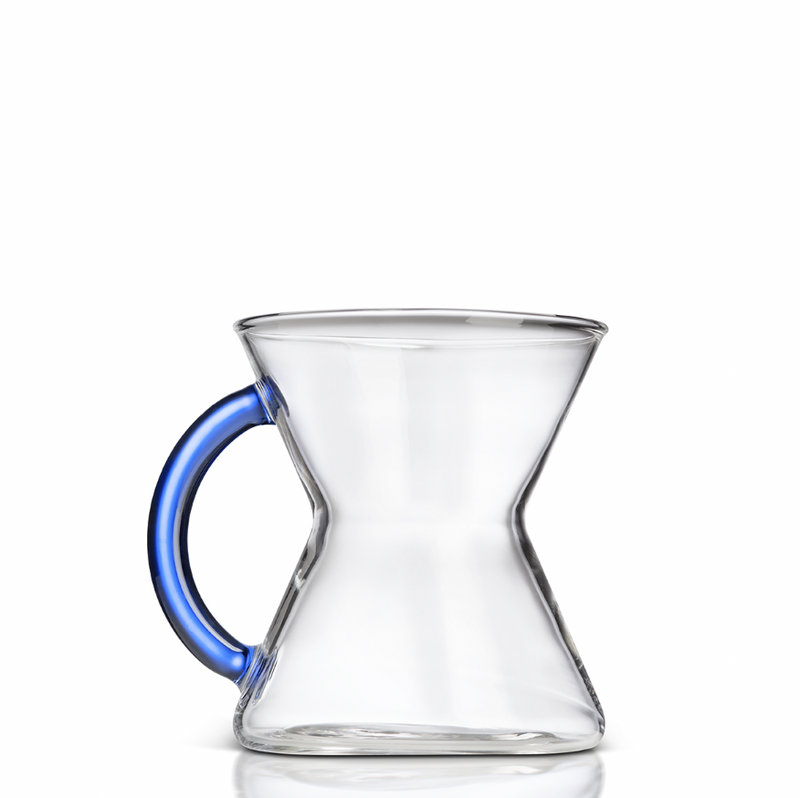 CHEMEX HANDBLOWN GLASS COFFEE MUG SAPPHIRE HANDLE