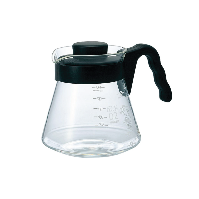 HARIO V60 GLASS SERVER 700ML (PLASTIC HANDLE)