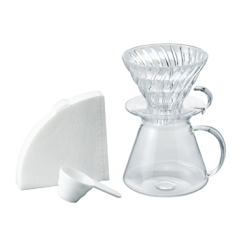 SIMPLY HARIO V60 GLASS BREWING KIT 02 SET 600ML