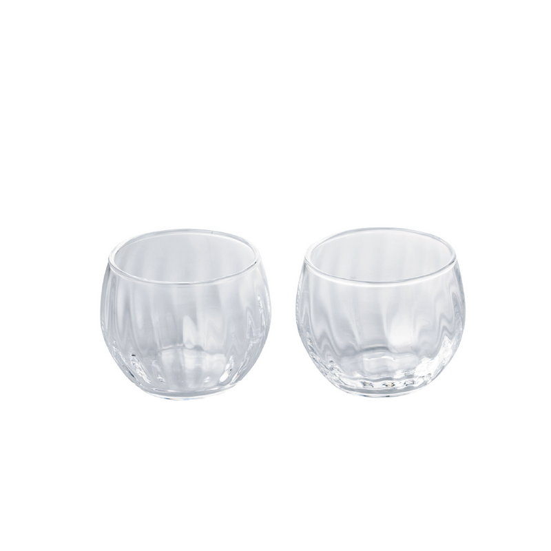 HARIO SAKE COOLER POT GLASS SQUARE 360ML W/2 CUPS SET