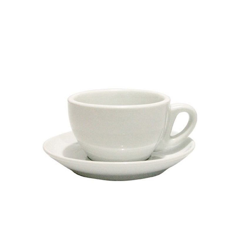 WHITE BOWL CAPPUCCINO 210ML (6 SETS)